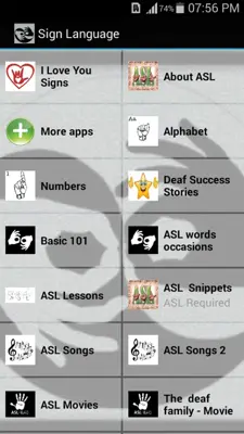 Sign Language android App screenshot 5